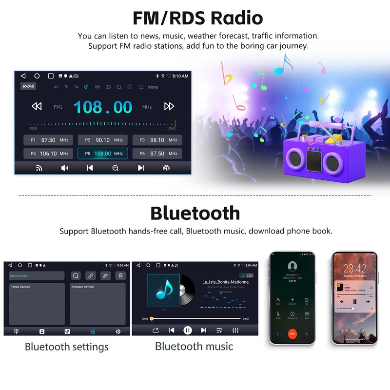 SIXTOP 2+64G Android 13 Car Stereo Radio for Hyundai Sonata