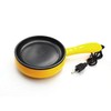 BULUSHI Cuisine 6-Inch Non-Stick Electric Skillet, Yellow Mini frying pan