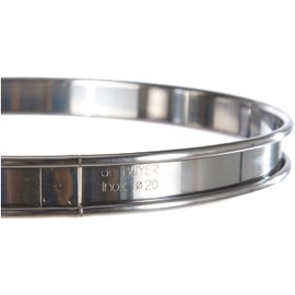 De Buyer 3091.06N &ndash; Tortenring, rund, Edelstahl, abgerundeter Rand, Diamètre 20 cm