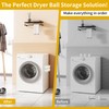 HISSATE Magnetic Dryer Ball Holder for Laundry Room Organization and