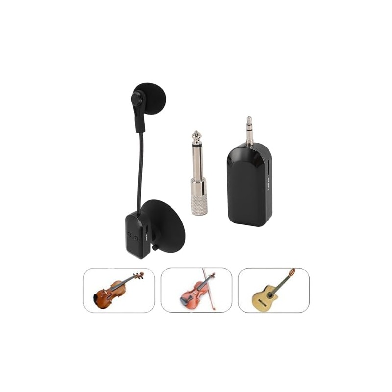 LICAEVEY Micrófono de Instrumento Inalámbrico, 2.4GHz de Guitarra Inalámbrica Violín