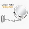 7–8 Inch Wall-Mounted LED Makeup Mirror, 1X/3X–10X, Battery & USB