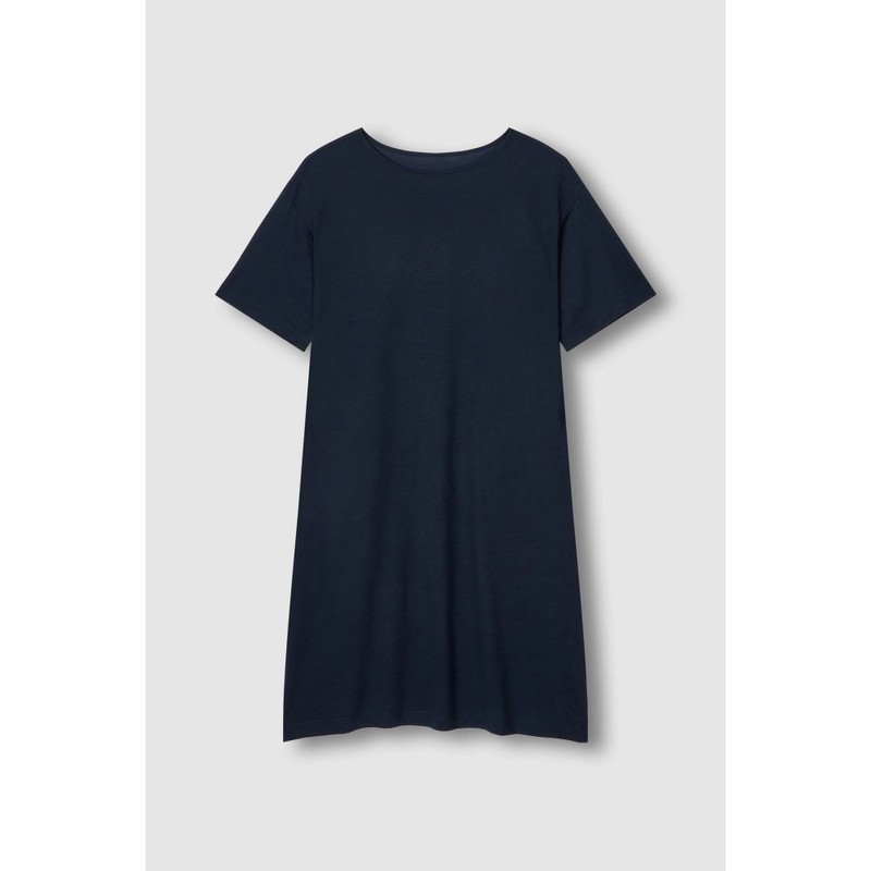 jaju [JAJU] Women's Soft 5-Button Lounge Dress_Navy