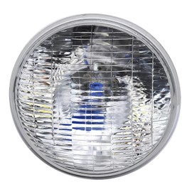 fokes H6024 Super Vision Crystal Headlight Sealed Halogen Beam Round 178mm (7") 110/130W Replacement for Trucks, Commercial Vehicles, Tractors and Vintage Cars