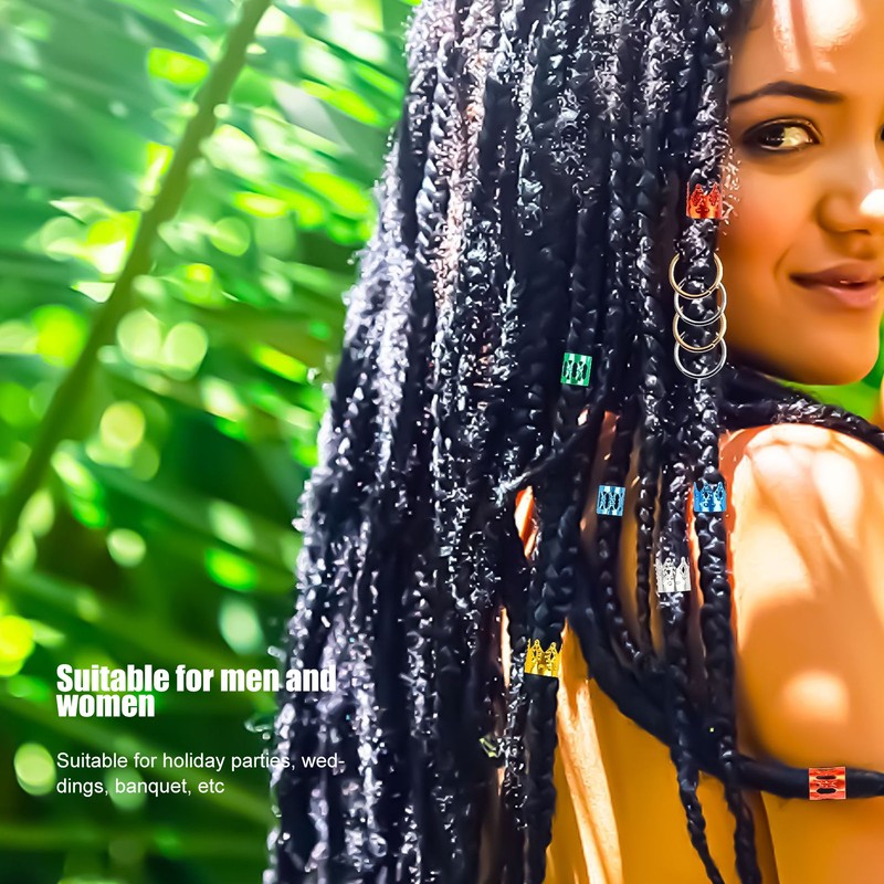 Dreadlocks Jewelry Hair Braiding Beads Alloy Dreadlocks Cuff Ring Hair