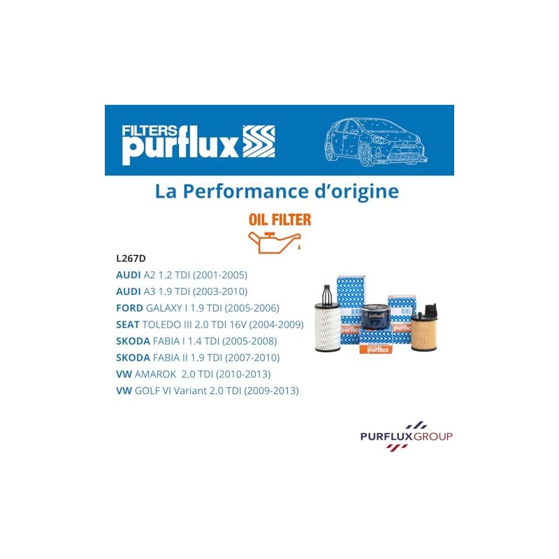 purflux L267D Filtre à Huile