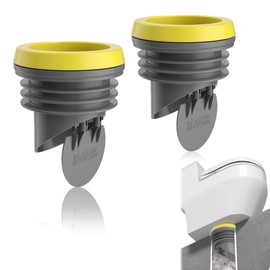 SAMIQU - 2 anillos de cera con válvula de prevención de reflujo, anillo de cera grueso para cuencos de 3.2-4 pulgadas, fácil instalación