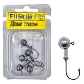PRO FILSTAR Pack of 5 Jig Heads 7 g with Fishing Hooks N1 - Jig Head for Rubber Fish - Jig Heads Hooks - Jig Head Set - Fishing Hooks - Jig Head - Sports Set - Fishing Accessories - Fishing