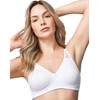 Wonderbra Womens No Poke Side-stay Wire-free Bras, White, 42C US