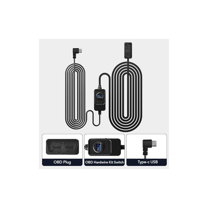 REDTIGER REDTIGER Dash Cam OBD Hardwire Kit with USB C