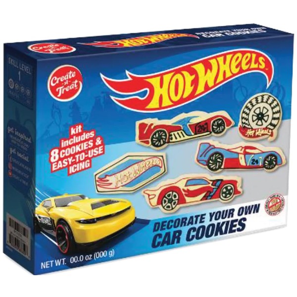 Create A Treat Decorate your own Hot Wheels Cookie Kit, 8ct