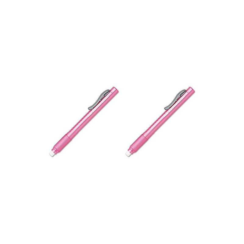 Pentel Clic Eraser Pen-Shaped Eraser ZE22P, 2 Packs