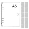 Sticker Book, A5 Transparent, 6 Holes, Clear Binder with 10