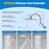 Hibbent All Metal 12 Inch Brass Adjustable Shower Head Extension