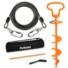 Petbobi Dog Tie-Out Cable and Stake - Heavy Duty Anti