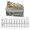 Twist Drill Bits Set, 60 Piece 1#-60# Titanium Nitride Coated