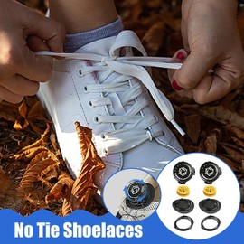 Lace Locks for Sneakers - No-Tie Shoelaces | Easy Heavy Duty Quick Release Elastic for Boots Running Sneaker, Fits All for Sports and Training