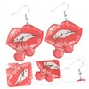 FOMIYES 1 Pair Acrylic Lip Dangle Earrings for Women Fun
