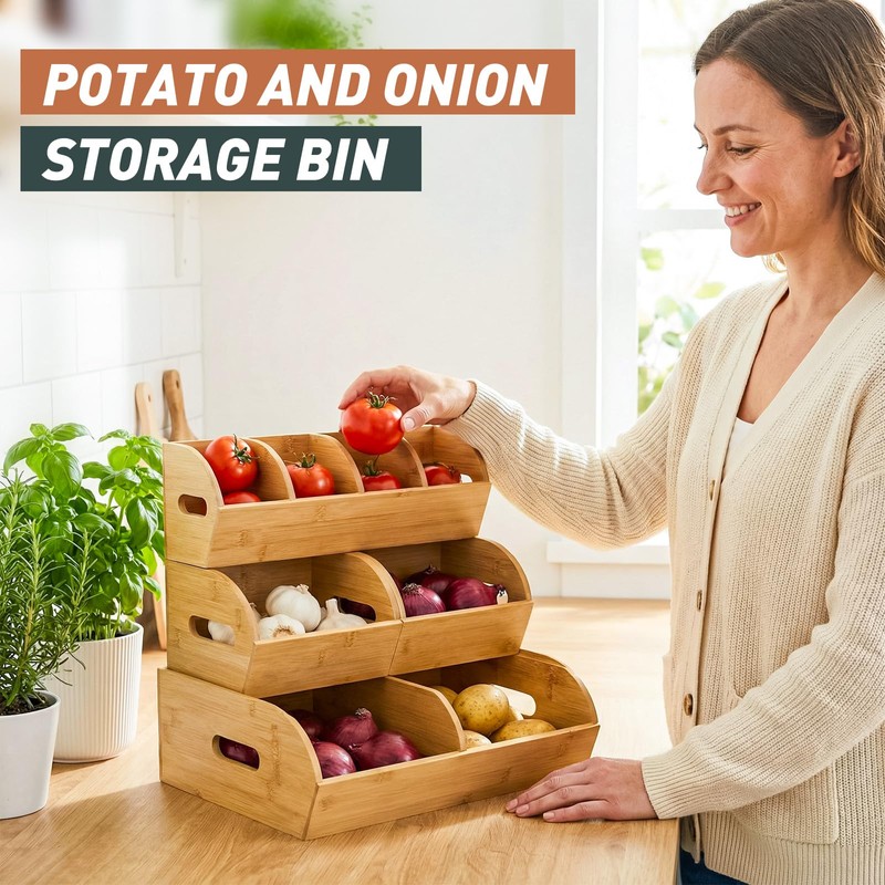 Onion Storage, Potato Storage, Potato and Onion Storage Bin, 3
