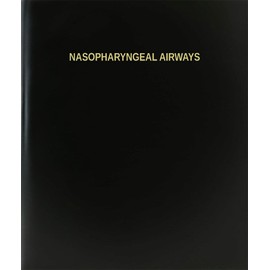 BookFactory Nasopharyngeal Airways Log Book/Journal/Logbook - 120 Page, 8.5''x11'', Black Hardbound (XLog-120-7CS-A-L-Black(Nasopharyngeal Airways Log Book))