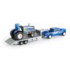 Agriculture 1/64 New Holland Blue Barracuda Pulling Tractor with Pickup
