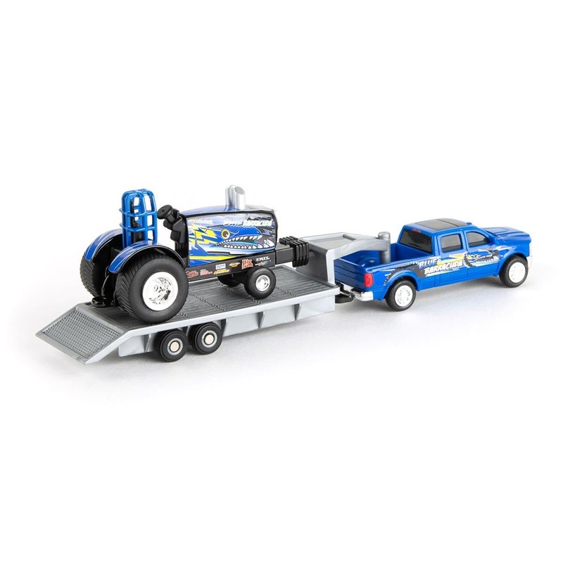 Agriculture 1/64 New Holland Blue Barracuda Pulling Tractor with Pickup