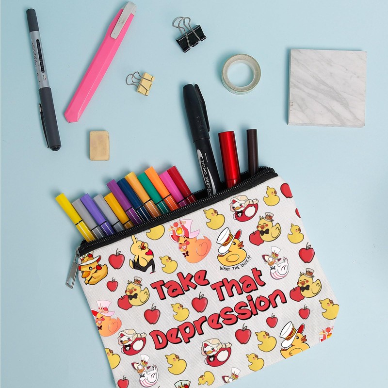 WZJHCL Anime Makeup Pouch Take That Depression Cosmetic Kit Bag