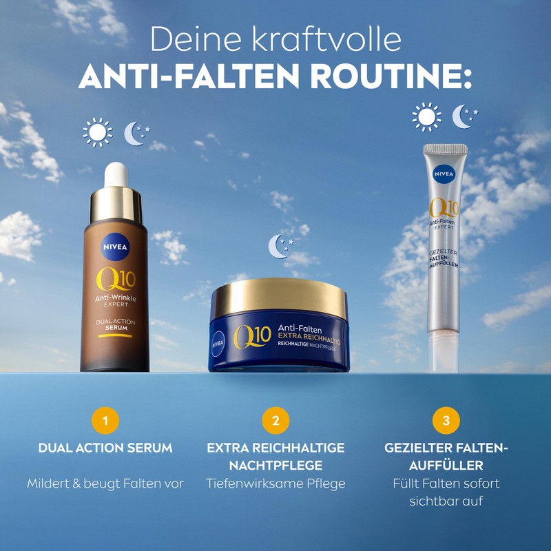 NIVEA Q10 Night Cream, Firming Face Care with Q10, Organic