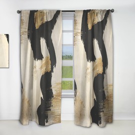 DesignQ Curtains 'Glam Collage II' Curtains for Bedroom, Curtains for Living Room, Curtains & Drapes - Thermal Insulated - Single Panel-52x84