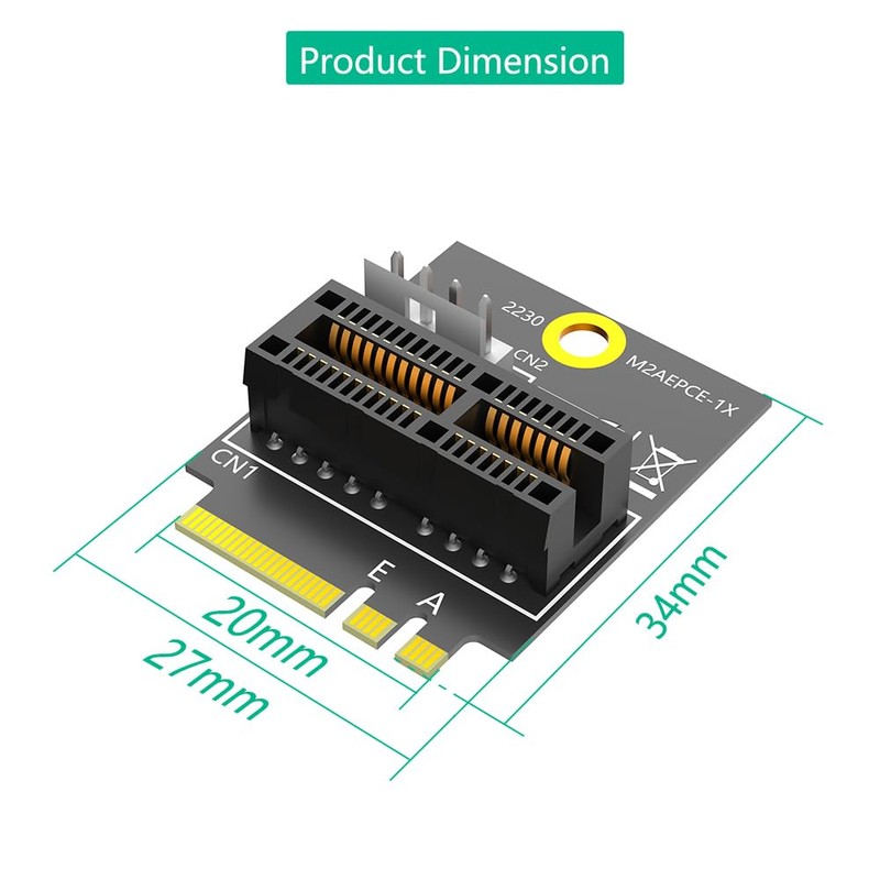LeHang M.2(NGFF) Key A/A+E/E to PCI-E 1X Adapter