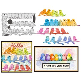 BENECREAT Birds Die Cuts for Card Making, Lots Cute Birds Carbon Steel Template Metal Embossing Cutting Dies for Paper Card Making DIY Scrapbooking Album Craft Home Decor
