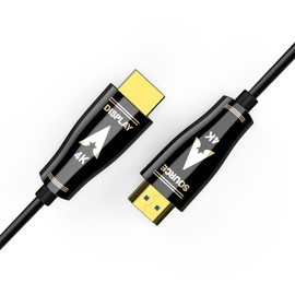 HDMI Fibre Optic Cable 15 m 4k 60Hz HDMI Cable HDR D-olby Vision Atmos YUV4:4:4 8bit, 18G/bps 3D eARC CEC, HDCP 2.2 with HDMI Active Cable Zinc Alloy Ultra Thin and Flexible AOC50