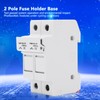 Fuse Holder Base 2 Pole DIN Rail Mount Power Distribution