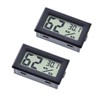 JZK 2 x Rectangular Small Digital Thermometer Hygrometer for Car/Bedroom,