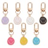 arricraft Keychain Round Alloy & Enamel Pendants Charms, 14 Pcs-smile, 24.5x19.5x1mm