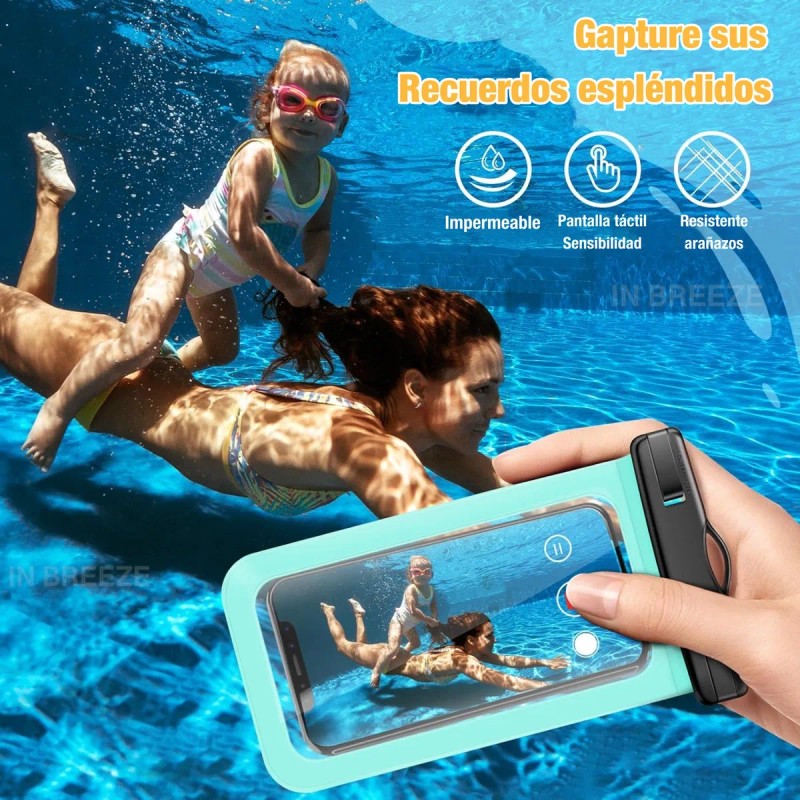 2pz Funda Bolsa Protectora Impermeable Para Teléfono Móvil