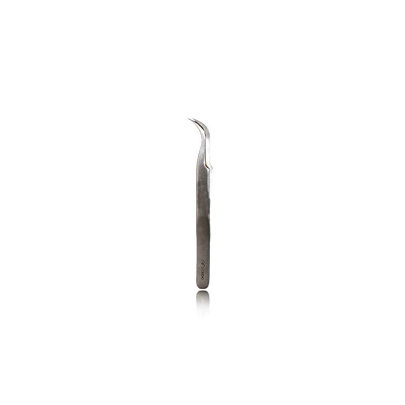 Alluring Silver Tweezers for Eyelash Extension for Volume Lashes Curved