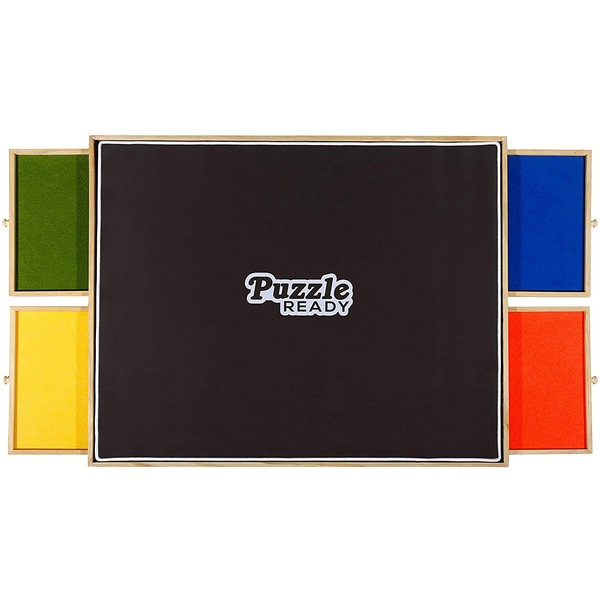 Portable Puzzle Board & Storage Table - Quality Jigsaw Puzzle Board, Lightweight, Easy to Store, 4 Color Sliding Drawers, Plus Puzzle Mat, Fun at Your Fingertips, Great Gift, FITS 1500 Piece Puzzles!