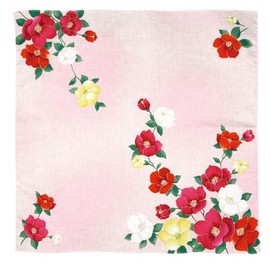 Hitoto Yamamoto Shoten Large Handkerchief Camellia A Pink [1934]