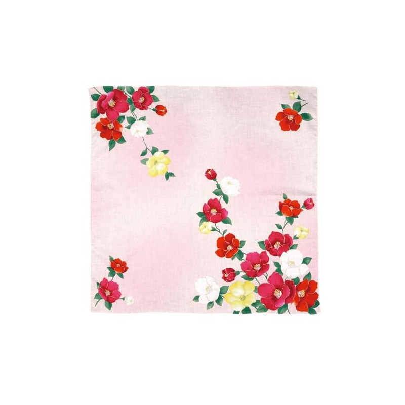Hitoto Yamamoto Shoten Large Handkerchief Camellia A Pink [1934]