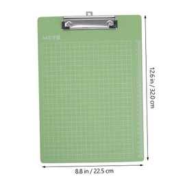 Operitacx 6pcs Plastic Clipboards with Measuring Ruler A4 Size File Holder Strong Clip for Paper Office/School Use