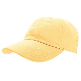 Gelante Baseball Caps Dad Hats 100% Cotton Polo Style Plain Blank Adjustable Size. 1817-LightYellow-1PC