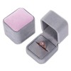 TheDisplayGuys - Plush Velvet Jewelry Ring Box w/Hinged Snap Lid