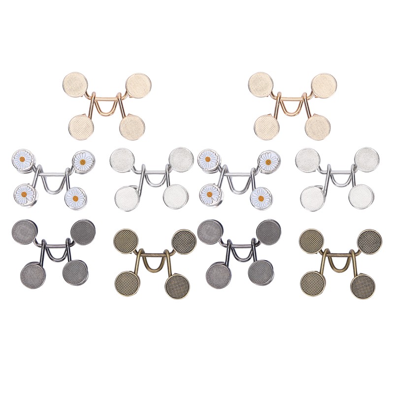 Adjustable Waist Buckle Extender Set Jean Waist Extender Button Replacement