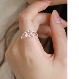 Sigil of Lilith Statement Ring S925 Sterling Silver Sigil of Lilith Statement Ring Gifts for Women Men, Precious metal, No Gemstone