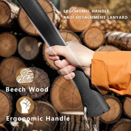NIPURA Outdoor Camping Hatchet Axe, Tactical Axe And Hammer, Small Fire Starter And Whistles, Essential Emergency Survival Tool, Multifunctional Tomahawk with Sheath, Military Grade Hiking Hunting