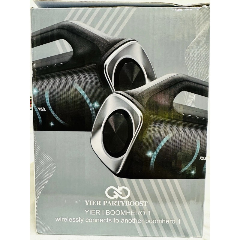 YIER Portable Waterproof Bluetooth Speakers, 80W Peak Wireless Light Show