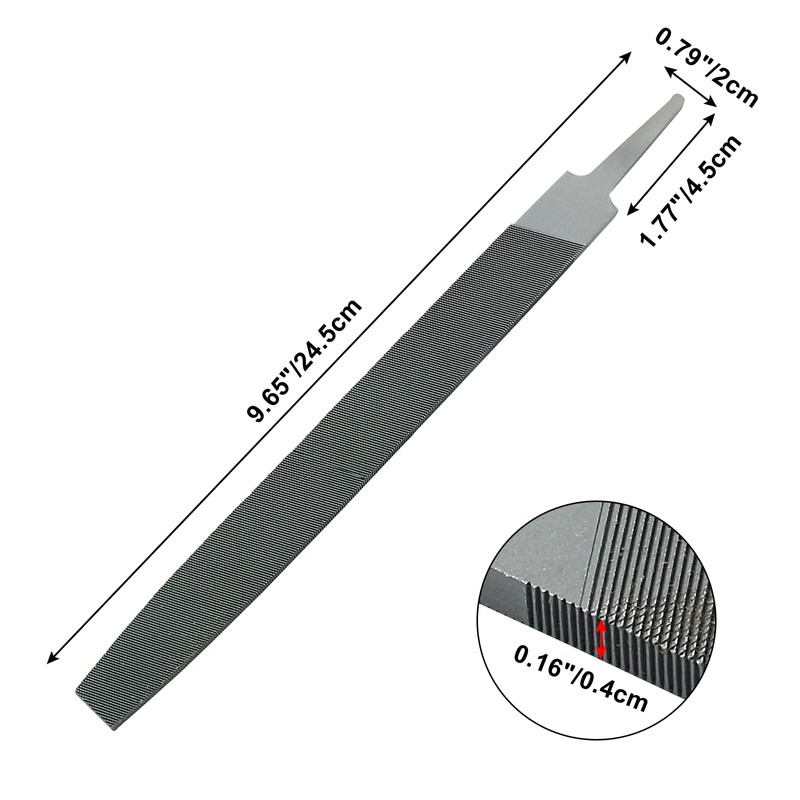 Coufce 8" Flat Dual Sided Axe Sharpening File Hardened Steel