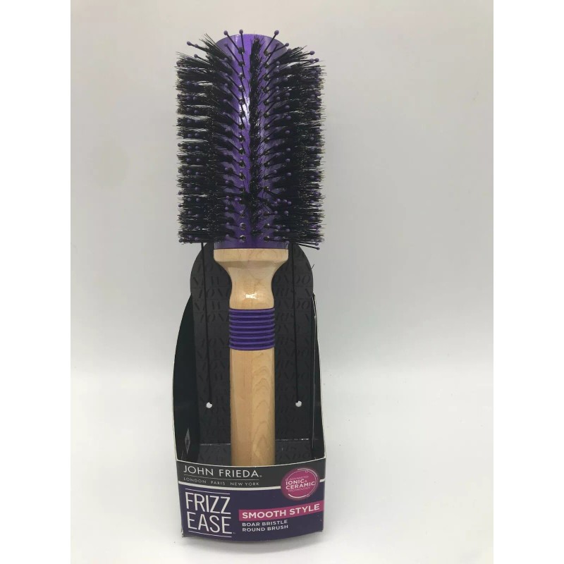 John Frieda.Frizz Ease,Smooth Style, "Boar Bristle Round Brush". Color- Kha/Pr