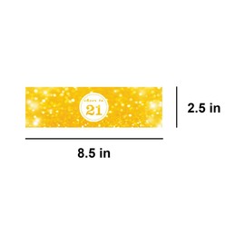 32 Pces Cheer to 21 Water Bottle Labels Happy 21th Birthday Party Drink Stickers, Waterproof 21 Year Old Bottle Wrap Around Stickers Twenty-one Anniversary Party Decorations, 21th Can Decor